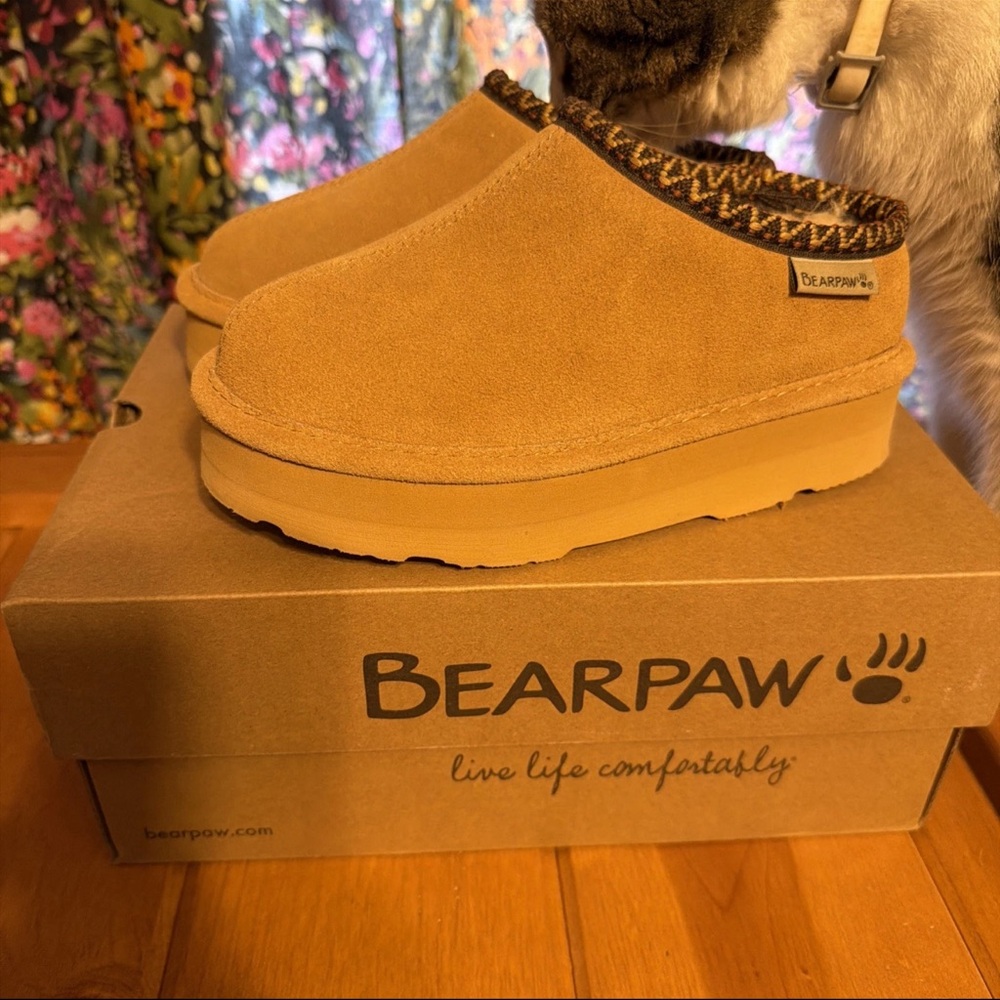 BearPaw Tan Kids Slippers